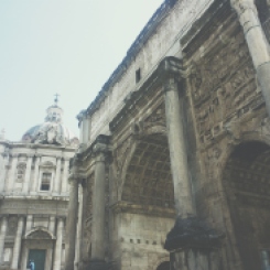 Arco di Settimio Severo e Chiesa dei Santi Luca e Martina